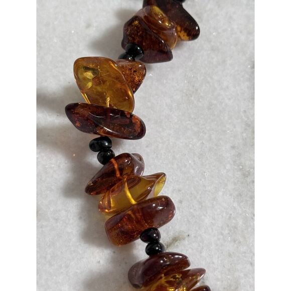 Vintage Natural Chunky Baltic Multi Colored Amber Necklace 24 Inch - Picture 7 of 11